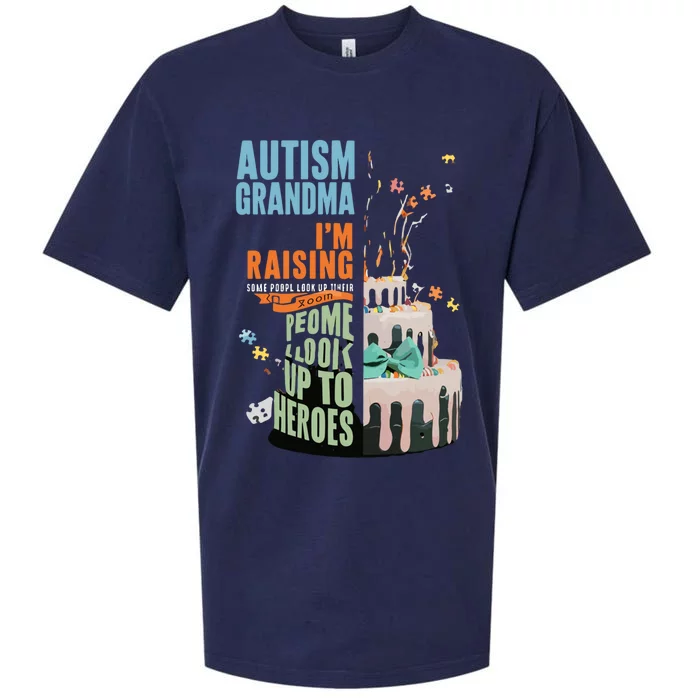 Autism Awareness Mom: Raising A Groovy Hero Cute Gift Sueded Cloud Jersey T-Shirt