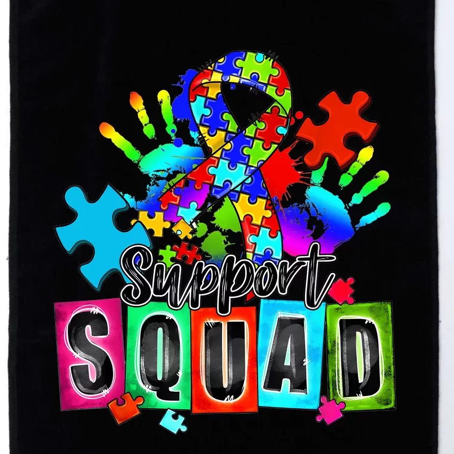 Autism Awareness Month Ribbon Support Squad Platinum Collection Golf Towel