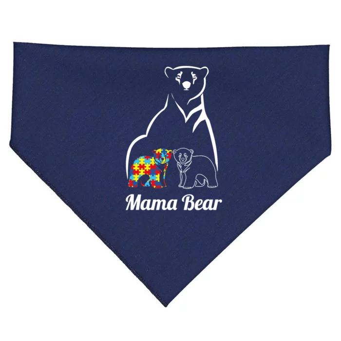 Autism Awareness Mama Bear Mom Autistic Child USA-Made Doggie Bandana