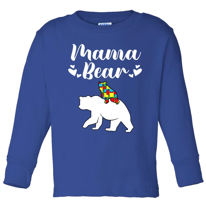 Autism Awareness Mama Bear Proud Autistic Mom Love Cute Cute Gift Toddler Long Sleeve Shirt