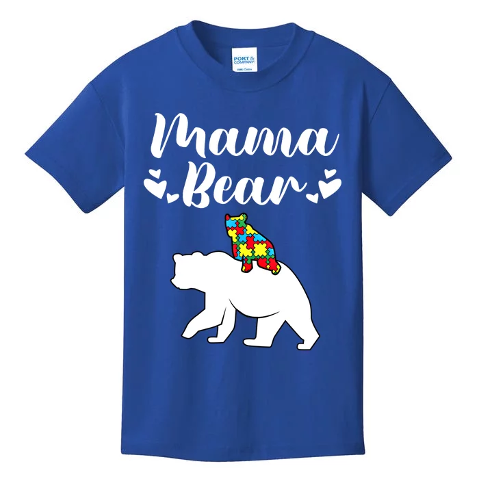 Autism Awareness Mama Bear Proud Autistic Mom Love Cute Cute Gift Kids T-Shirt