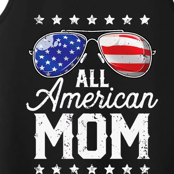 All American Mom 4th of July Mother's Day Sunglasses Family Performance Tank