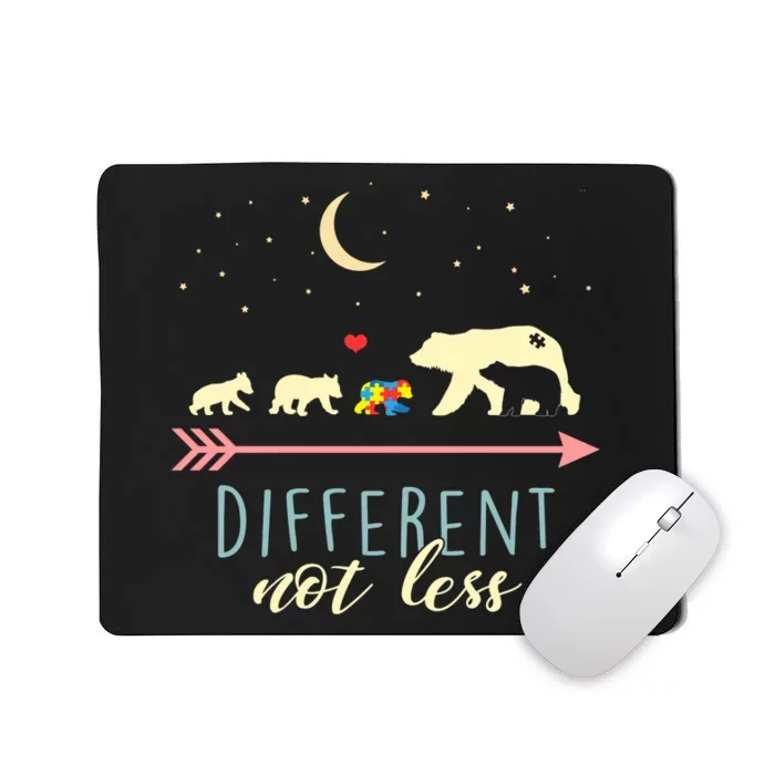 Autism Awareness Mama Bear Different Not Less Mousepad