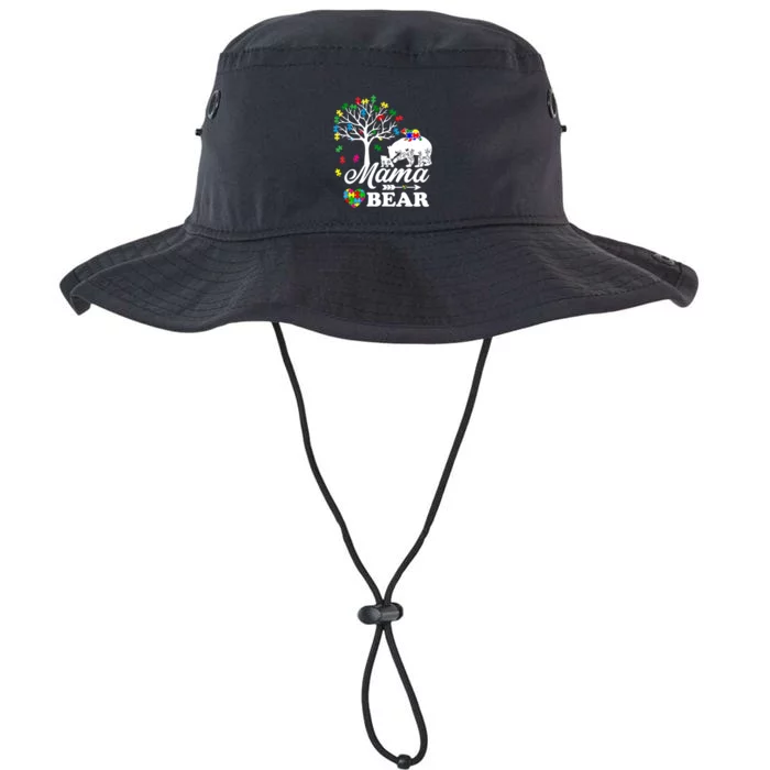 Autism Awareness Mama Bear Support Autistic Autism Mom Cute Gift Legacy Cool Fit Booney Bucket Hat