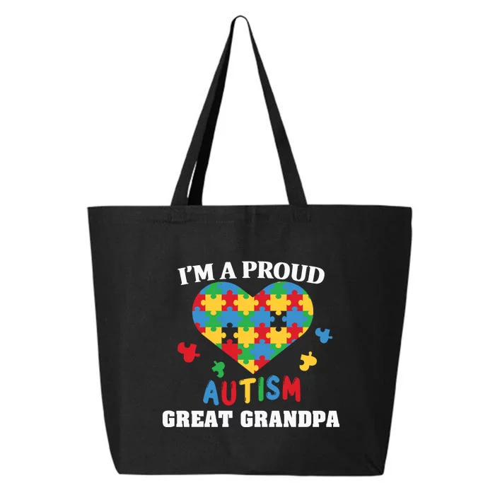 Autism Awareness Month I'm Proud Autism Great Grandpa Awareness Mother'sDay 25L Jumbo Tote