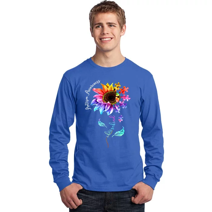 Autism Awareness Mom Choose Kind Autism Funny Gift Tall Long Sleeve T-Shirt