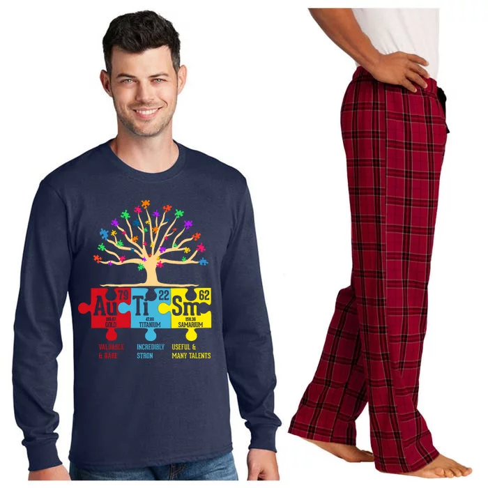 Autism Awareness Month Table Of Elements Long Sleeve Pajama Set