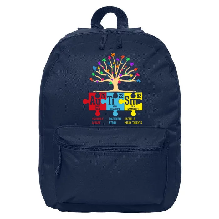 Autism Awareness Month Table Of Elements 16 in Basic Backpack