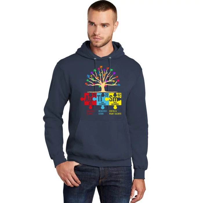 Autism Awareness Month Table Of Elements Tall Hoodie