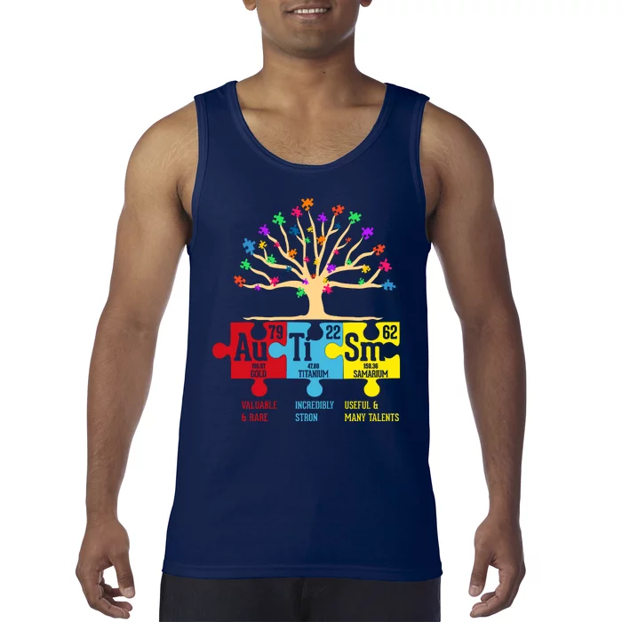 Autism Awareness Month Table Of Elements Tank Top