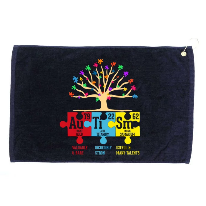 Autism Awareness Month Table Of Elements Grommeted Golf Towel