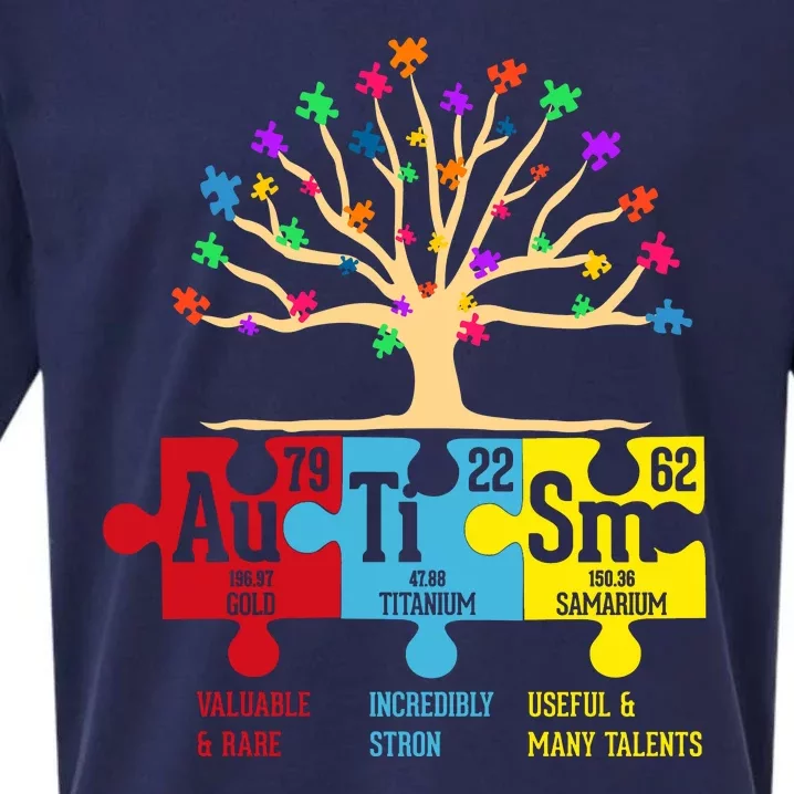 Autism Awareness Month Table Of Elements Sueded Cloud Jersey T-Shirt