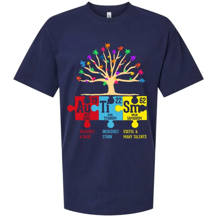 Autism Awareness Month Table Of Elements Sueded Cloud Jersey T-Shirt