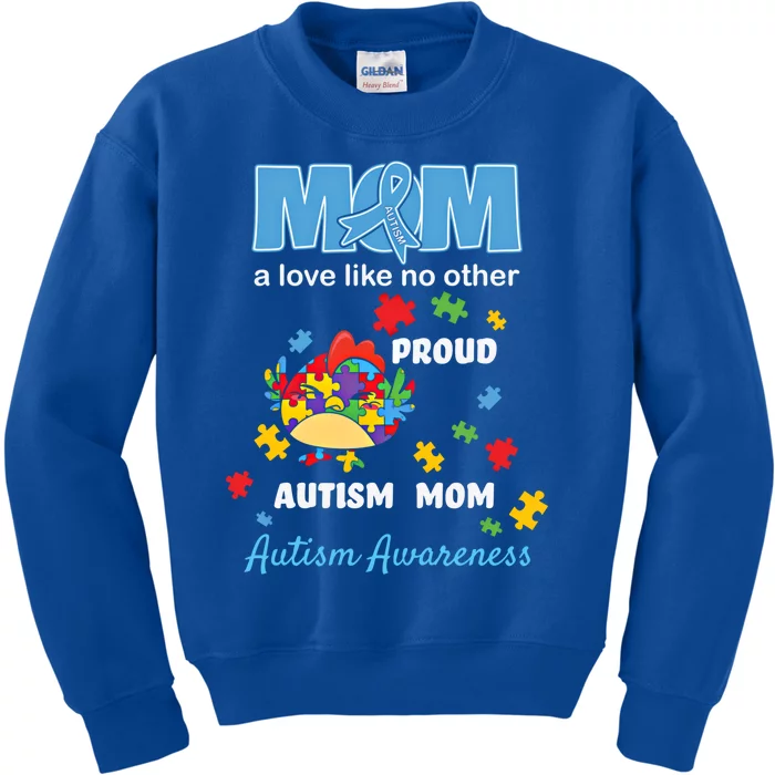 Autism Awareness Mom Mother Love Proud Autism Mama Chicken Cute Gift Kids Sweatshirt