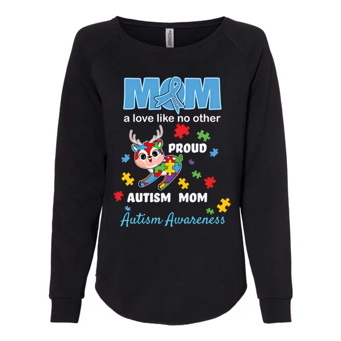 Autism Awareness Mom Mother Love Proud Autism Mama Deer Gift Womens California Wash Sweatshirt