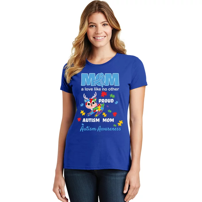 Autism Awareness Mom Mother Love Proud Autism Mama Deer Gift Women's T-Shirt