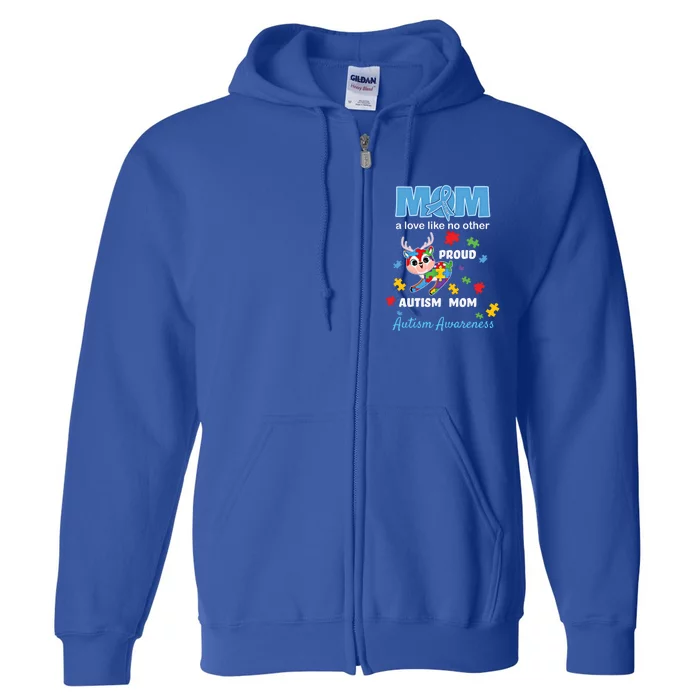 Autism Awareness Mom Mother Love Proud Autism Mama Deer Gift Full Zip Hoodie