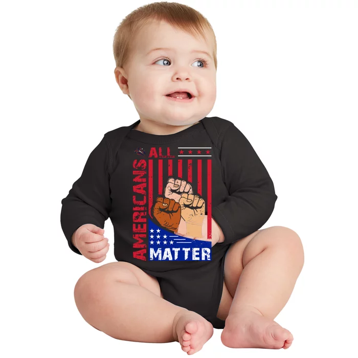 All Americans Matter Baby Long Sleeve Bodysuit