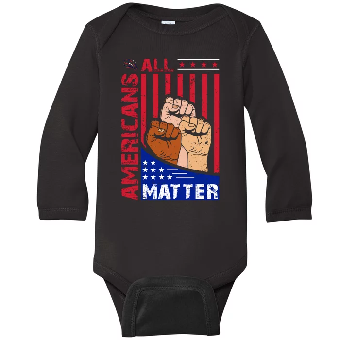 All Americans Matter Baby Long Sleeve Bodysuit