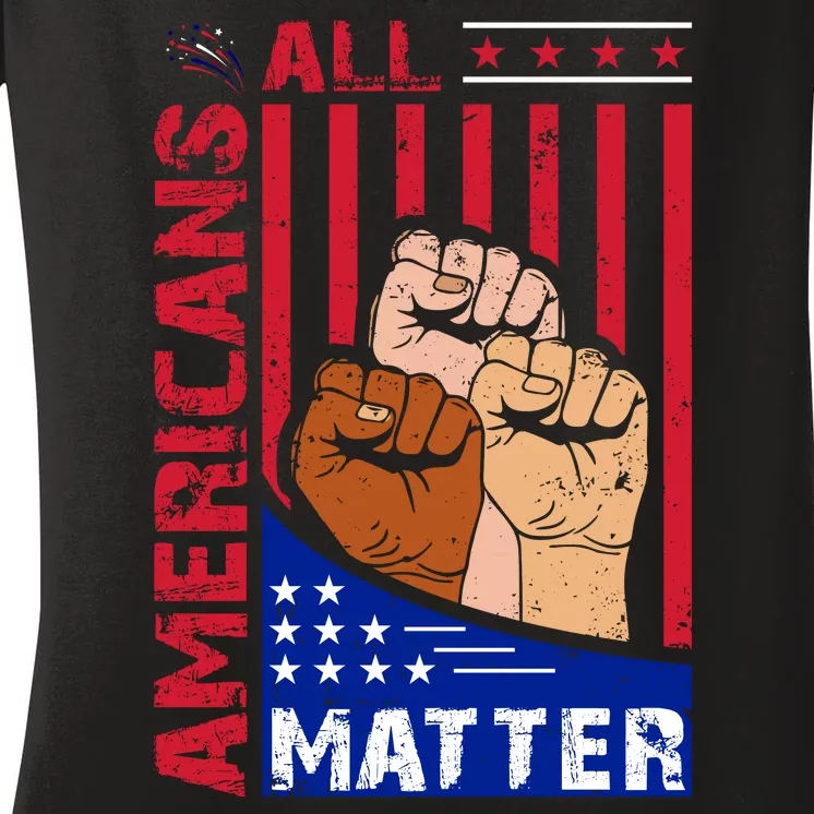 All Americans Matter Women's V-Neck T-Shirt