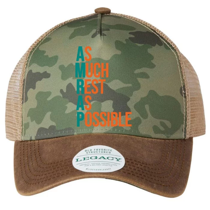 AMRAP As Much Rest As Possible Funny Legacy Tie Dye Trucker Hat