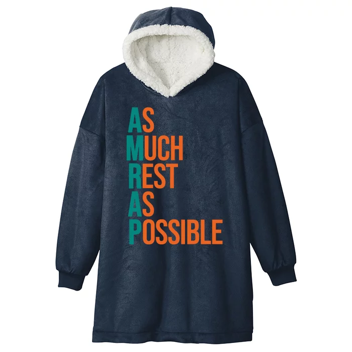 AMRAP As Much Rest As Possible Funny Hooded Wearable Blanket