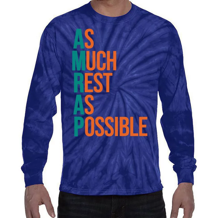 AMRAP As Much Rest As Possible Funny Tie-Dye Long Sleeve Shirt