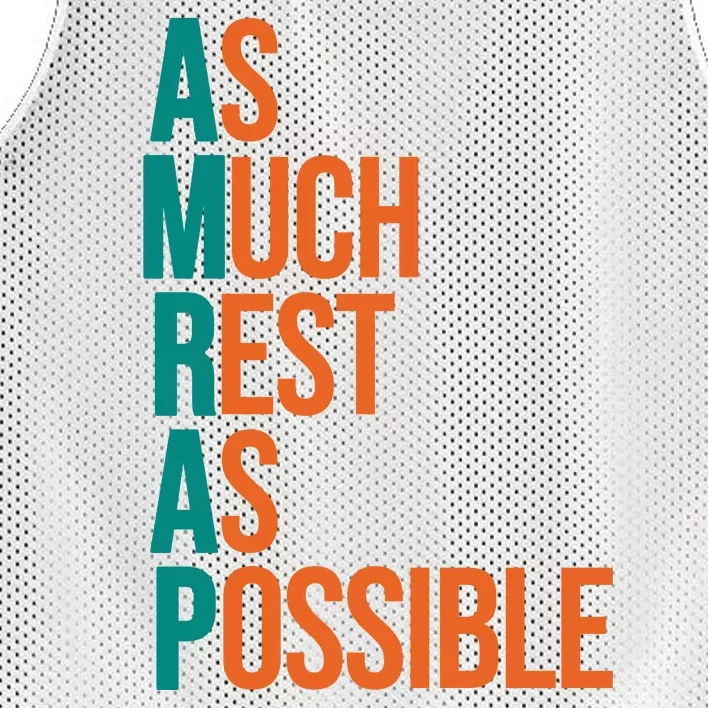 AMRAP As Much Rest As Possible Funny Mesh Reversible Basketball Jersey Tank