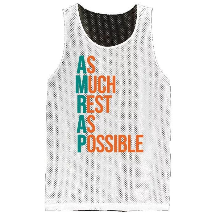 AMRAP As Much Rest As Possible Funny Mesh Reversible Basketball Jersey Tank