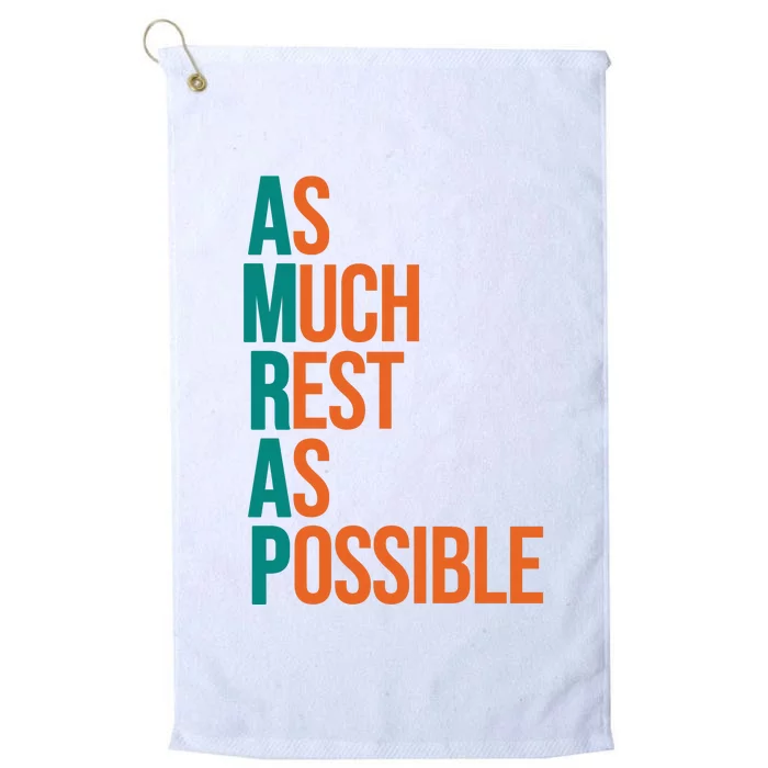 AMRAP As Much Rest As Possible Funny Platinum Collection Golf Towel