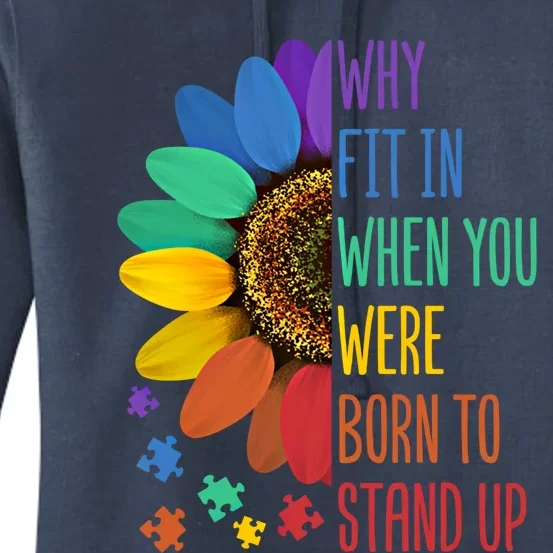 Autism Awareness Month Autism Warrior Acceptance Autistic Cute Gift Women's Pullover Hoodie