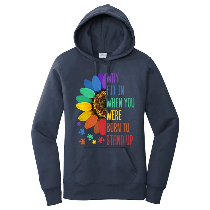 Autism Awareness Month Autism Warrior Acceptance Autistic Cute Gift Women's Pullover Hoodie