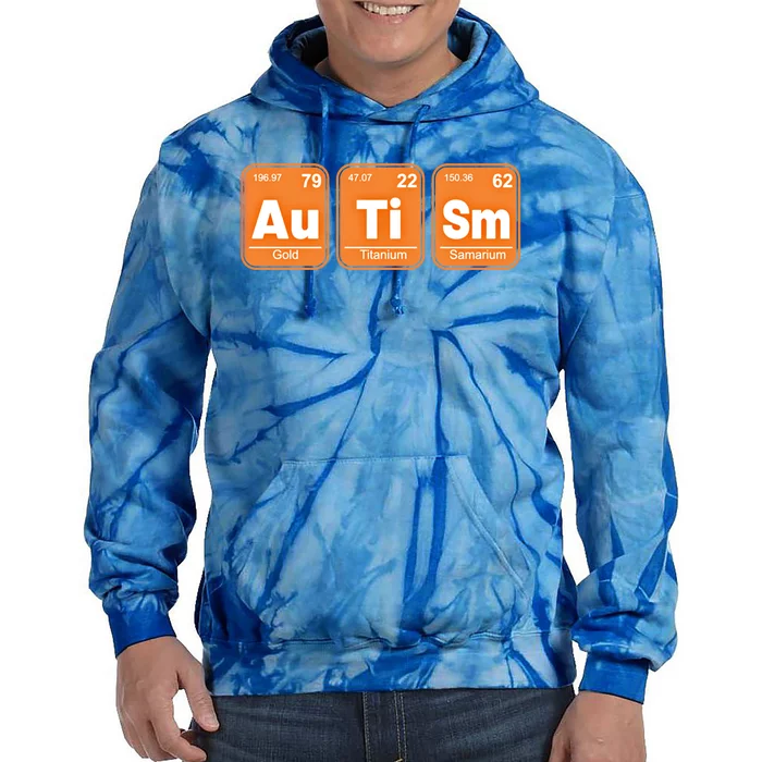 Autistic Awareness Month Elets Periodic Table Autism Day Gift Tie Dye Hoodie