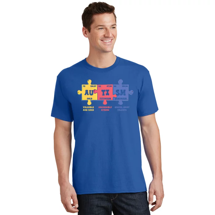 Autism Awareness Month Elets Periodic Table Design Cute Gift T-Shirt