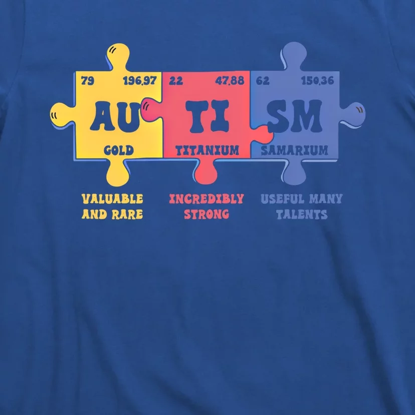 Autism Awareness Month Elets Periodic Table Design Cute Gift T-Shirt