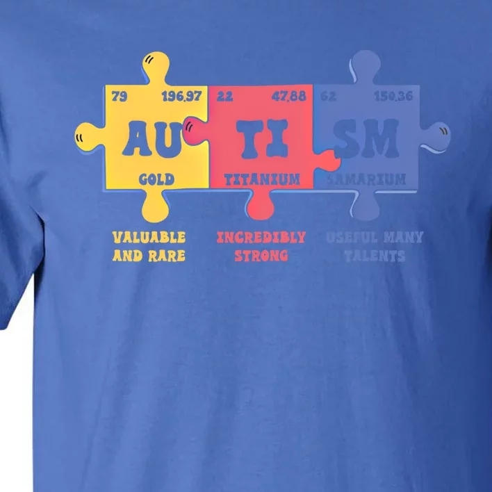 Autism Awareness Month Elets Periodic Table Design Cute Gift Tall T-Shirt