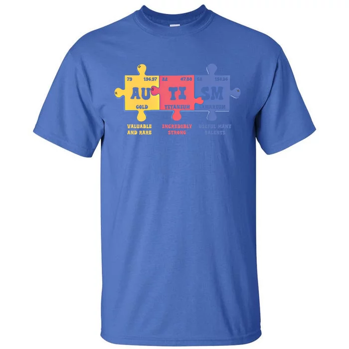 Autism Awareness Month Elets Periodic Table Design Cute Gift Tall T-Shirt