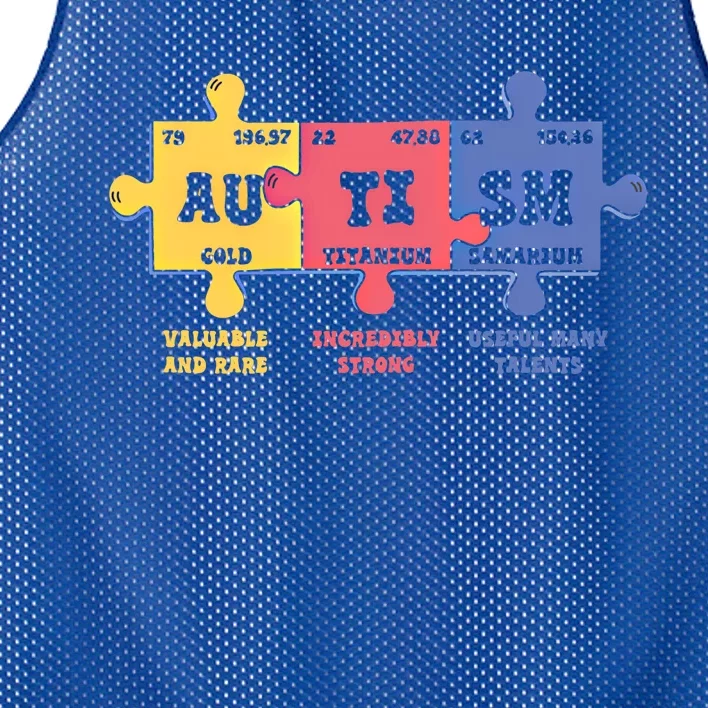 Autism Awareness Month Elets Periodic Table Design Cute Gift Mesh Reversible Basketball Jersey Tank