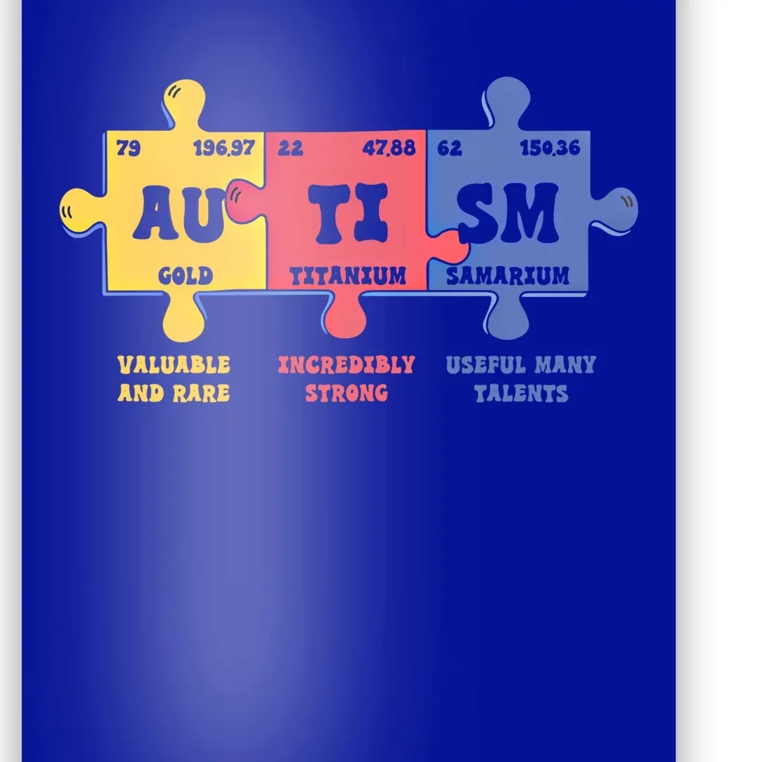 Autism Awareness Month Elets Periodic Table Design Cute Gift Poster