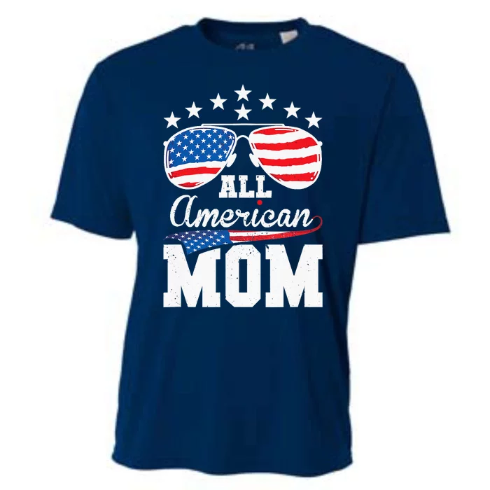 All American Mom 4th of July Matching Family Cooling Performance Crew T-Shirt