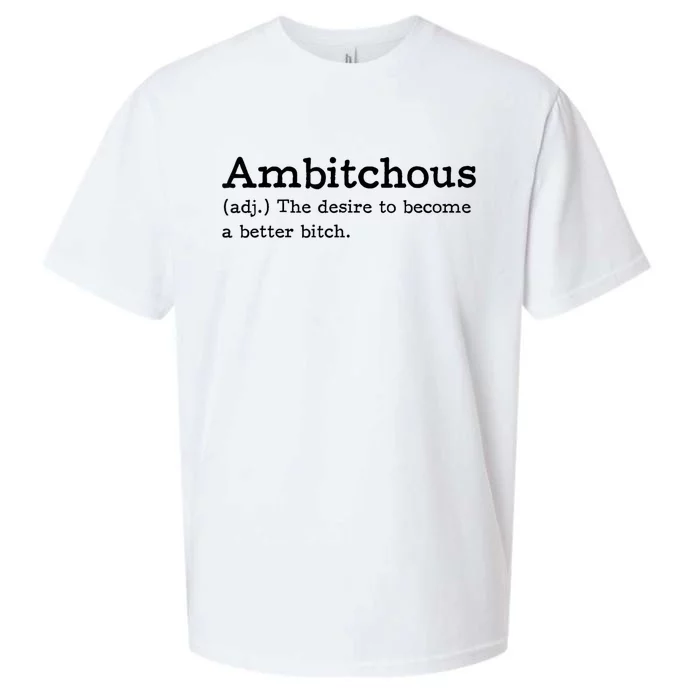 Ambitchous Adj Meaning Definitive Sueded Cloud Jersey T-Shirt