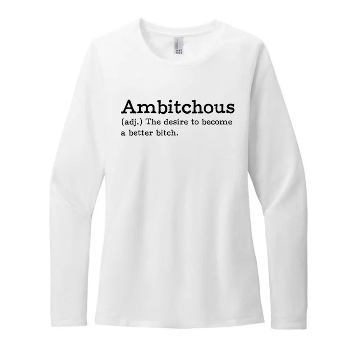 Ambitchous Adj Meaning Definitive Womens CVC Long Sleeve Shirt