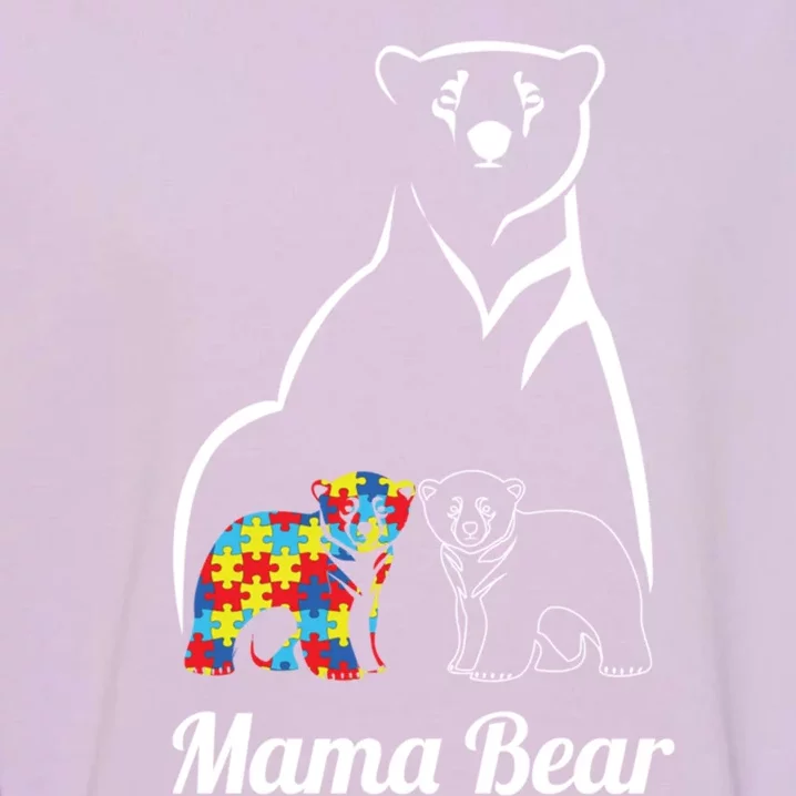 Autism Awareness Mama Bear Mom Autistic Gift Garment-Dyed Sweatshirt