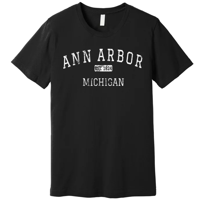 Ann Arbor Michigan Mi Vintage Premium T-Shirt