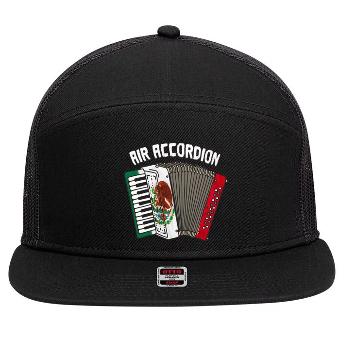 Air Accordion Mexican Flag Cinco de Mayo 7 Panel Mesh Trucker Snapback Hat