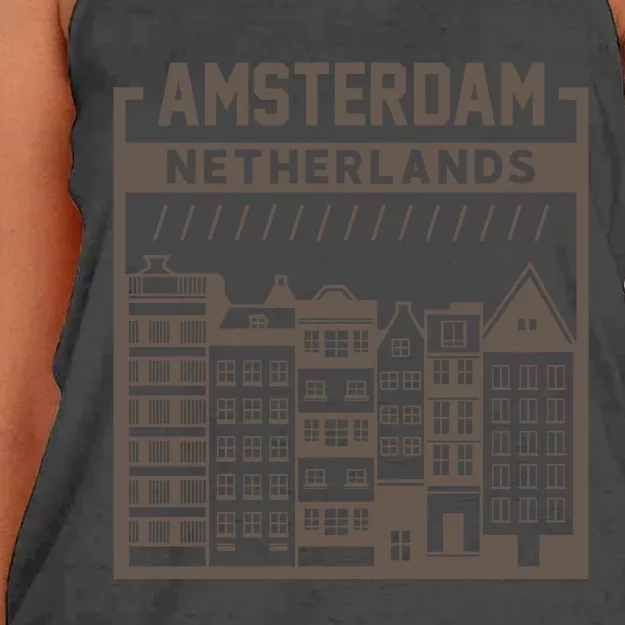 Amsterdam Women's Knotted Racerback Tank