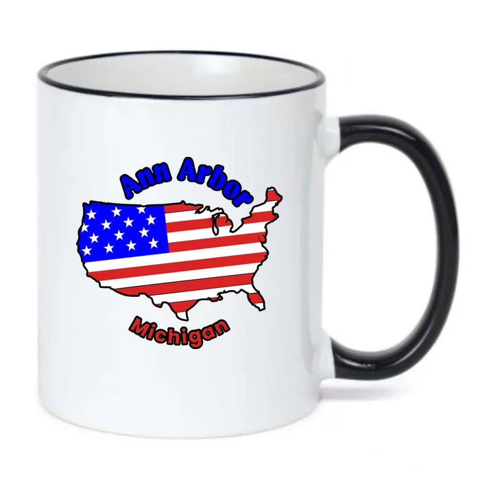 Ann Arbor Michigan Black Color Changing Mug