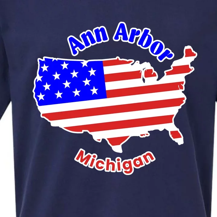 Ann Arbor Michigan Sueded Cloud Jersey T-Shirt