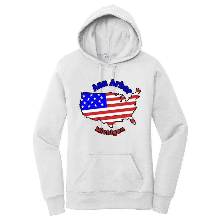 Ann Arbor Michigan Women's Pullover Hoodie