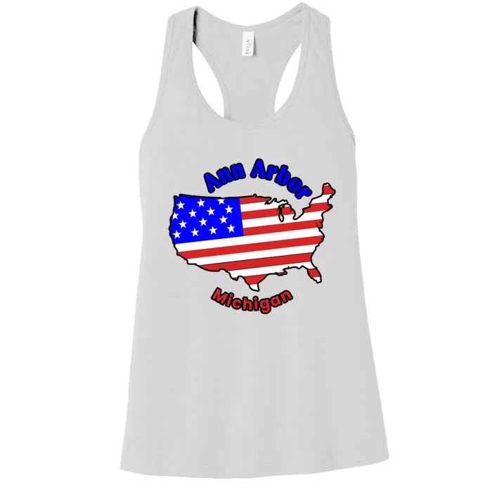 Ann Arbor Michigan Women's Racerback Tank